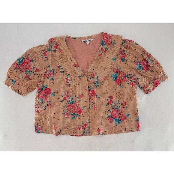 Walter Baker Women’s Irma Top In Bontanic Eyelet Blouse Boho Size XL - Picture 5 of 13